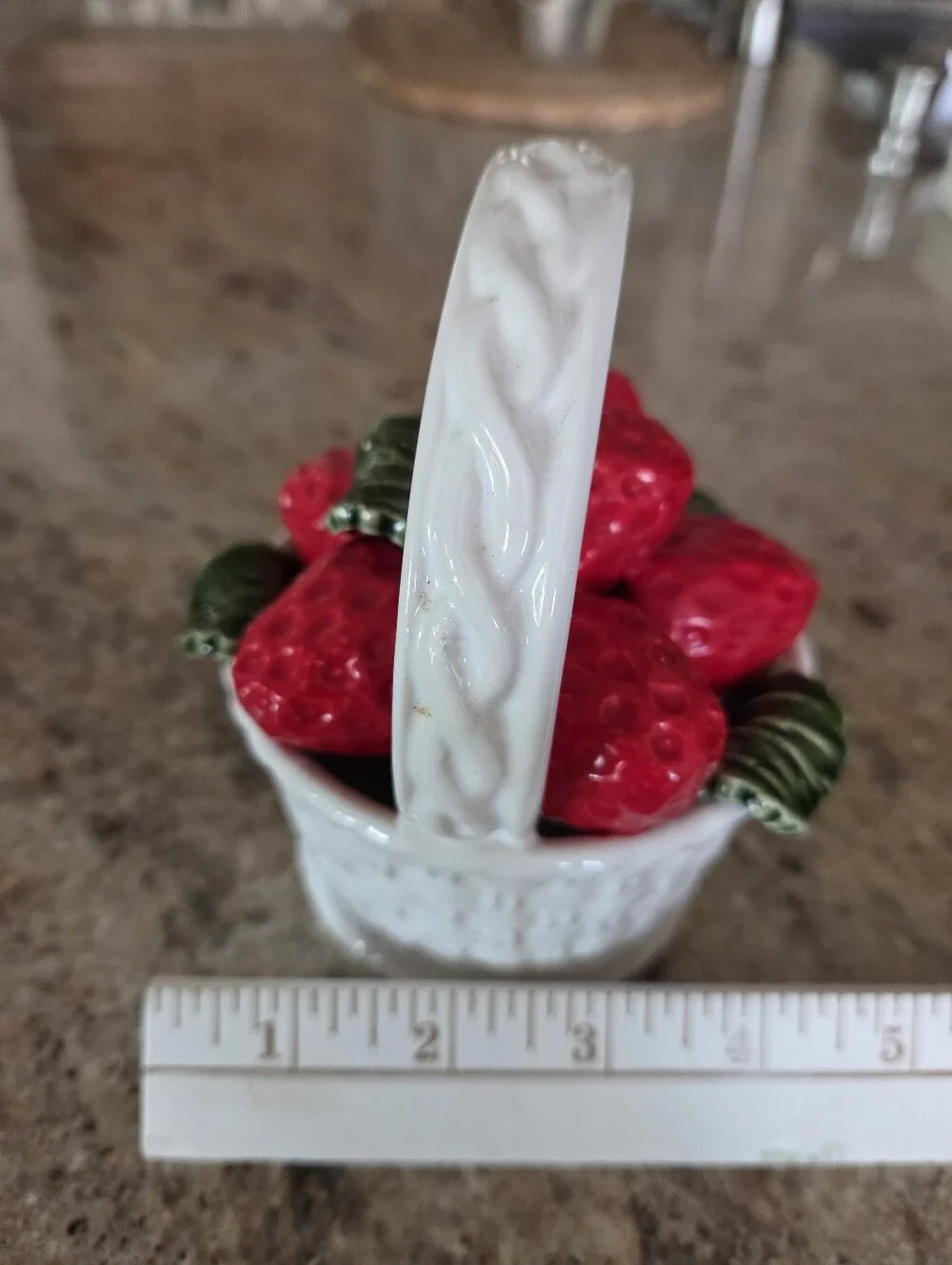Vintage Subtil Portugal Majolica Strawberry Basket Caldas da Rainha Ceramic